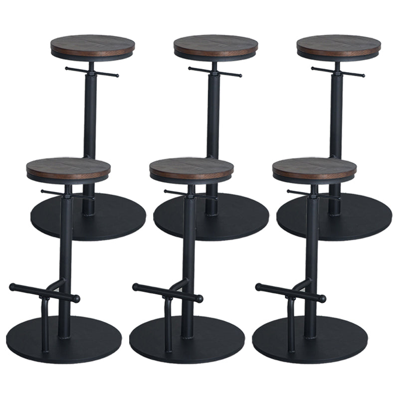 Scandinavian Metal Barstool Faux Leather Counter Stool With 4 Legs in Matte Finish