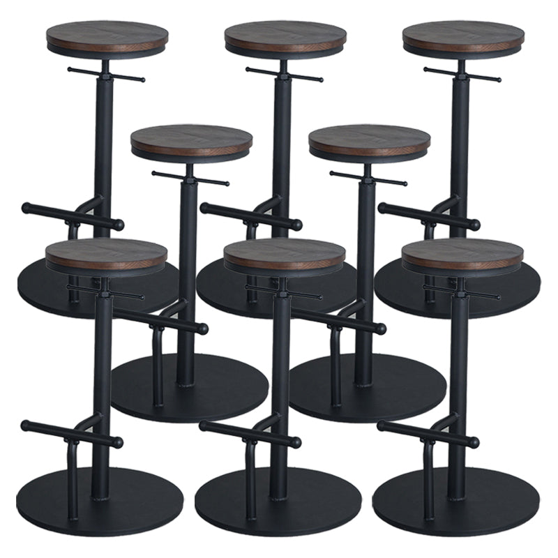 Scandinavian Metal Barstool Faux Leather Counter Stool With 4 Legs in Matte Finish