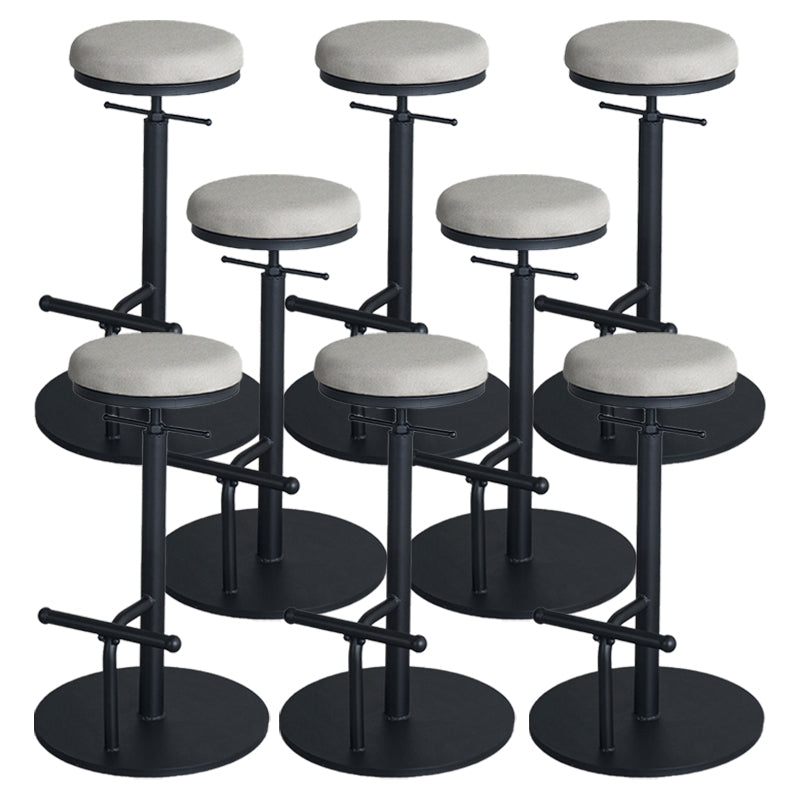 Scandinavian Metal Barstool Faux Leather Counter Stool With 4 Legs in Matte Finish