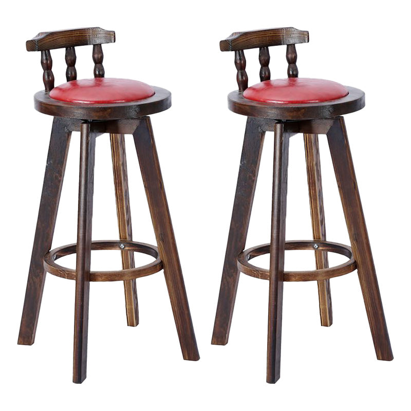 Contemporary Wood Barstool Fabric Upholstered Stool in Matte Finish for Indoor