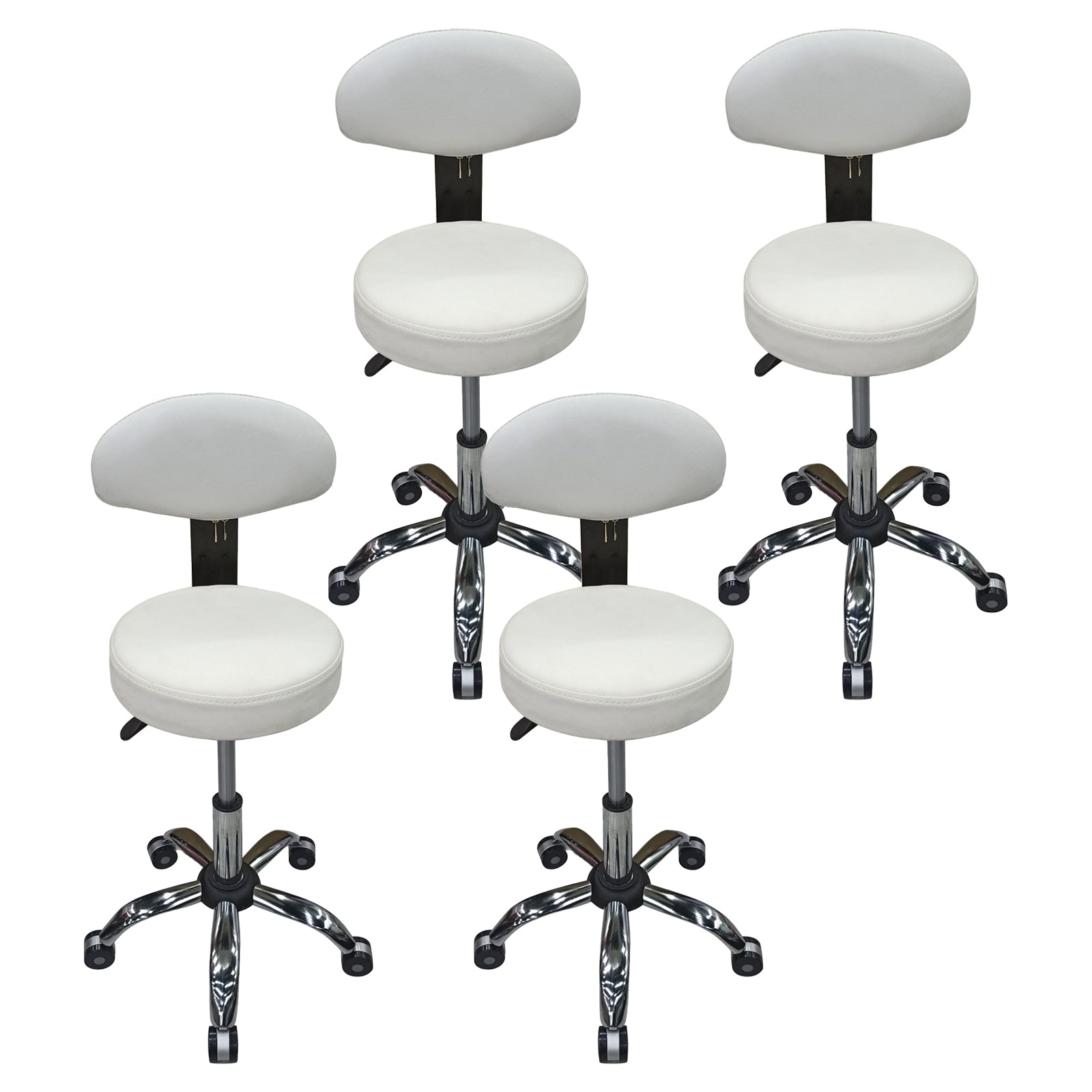 Modern Metal Barstool Fabric Upholstered Counter Stool in Matte Finish for Indoor