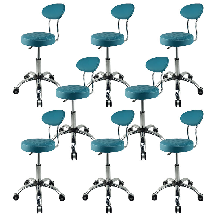 Modern Metal Barstool Fabric Upholstered Counter Stool in Matte Finish for Indoor