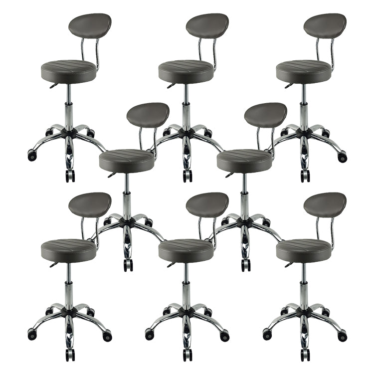 Modern Metal Barstool Fabric Upholstered Counter Stool in Matte Finish for Indoor