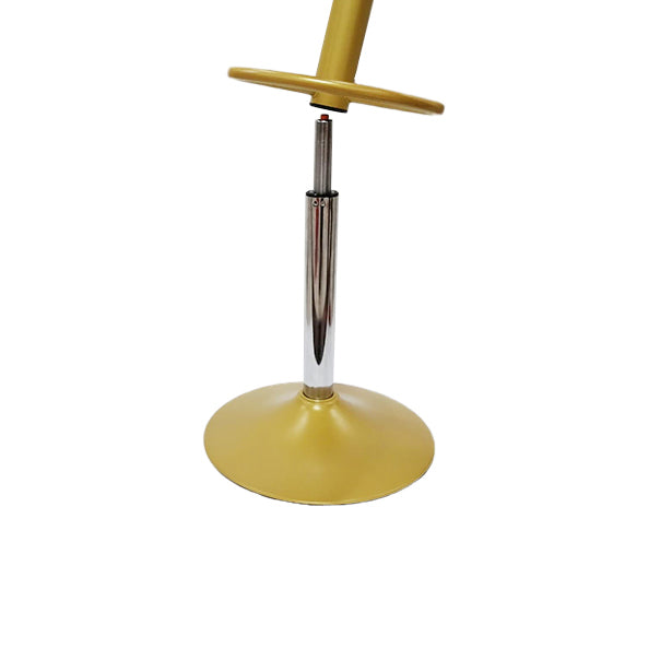 Scandinavian Metal Barstool Fabric Upholstered Counter Stool in Matte Finish for Indoor