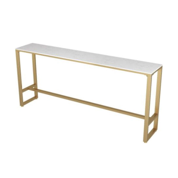 Glam 1/3/7 Pieces Bar Table Set Rectangle Stone Counter Table with High Stools