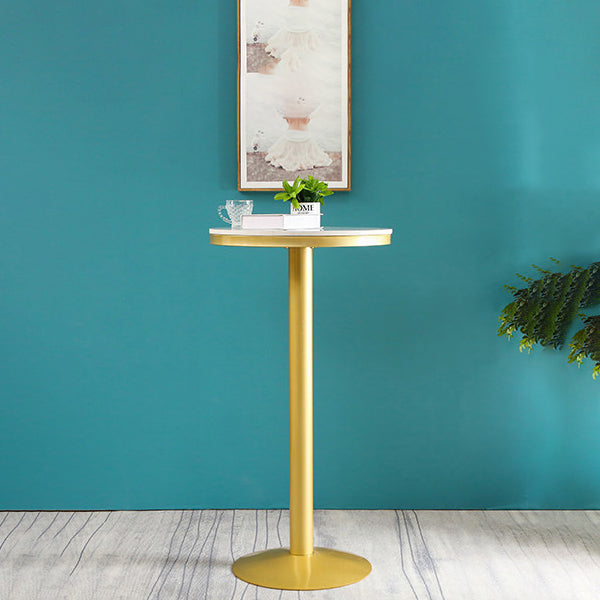 Glam Style Round Bar Table 1/2/3 Pieces Faux Marble Counter Table