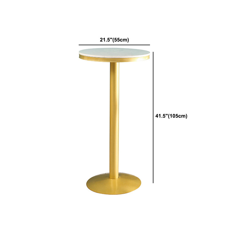 Glam Style Round Bar Table 1/2/3 Pieces Faux Marble Counter Table