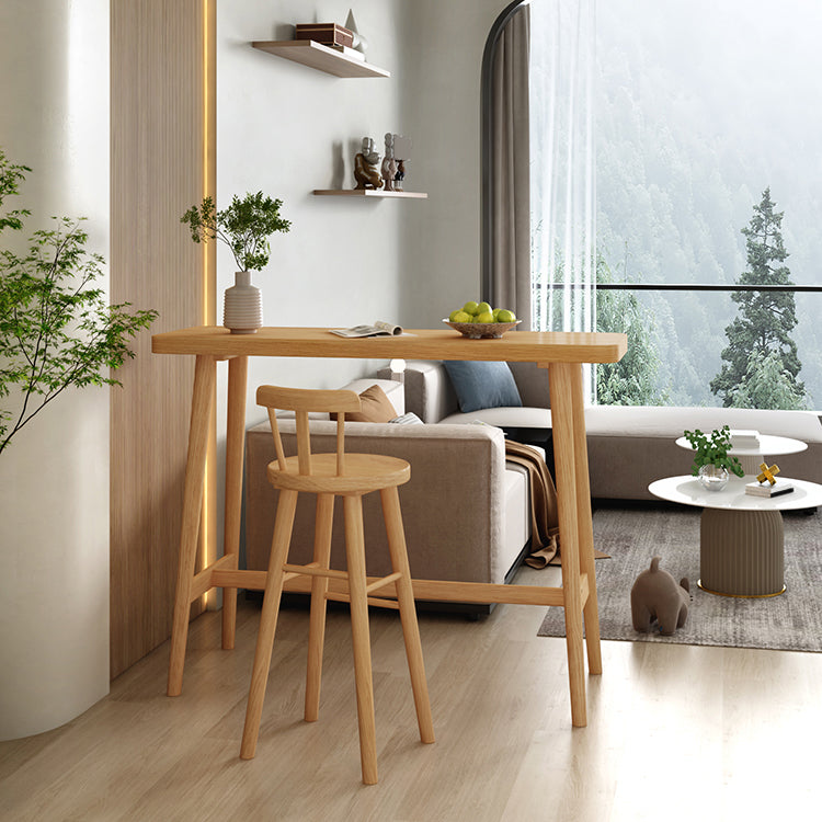 Modern Style Rectangle Bar Table 1/2/3 Pieces Pine Solid Wood Counter Table