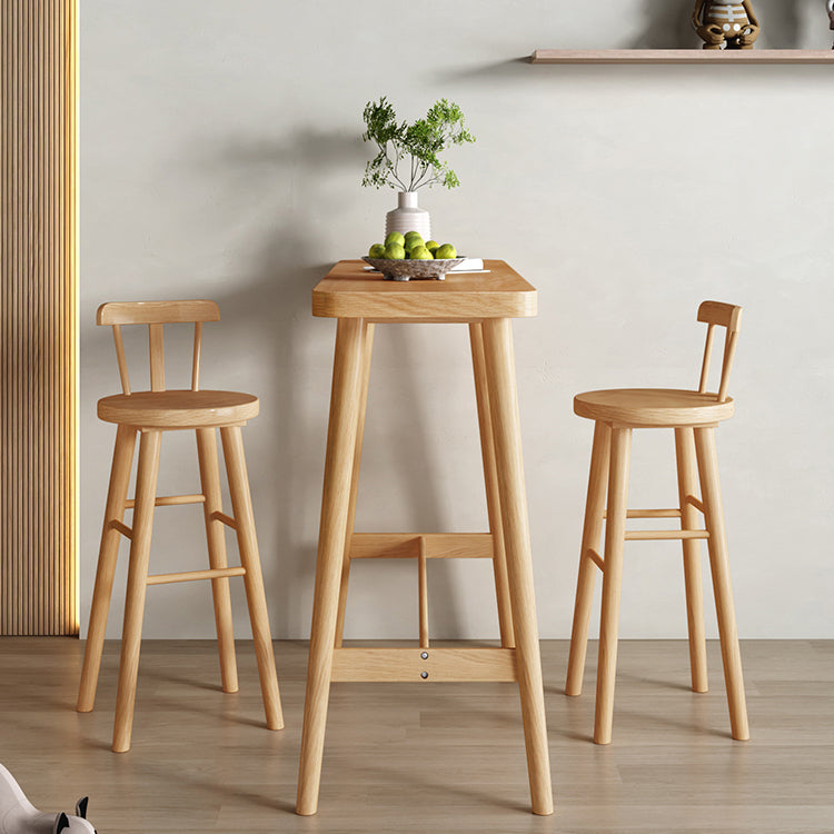 Modern Style Rectangle Bar Table 1/2/3 Pieces Pine Solid Wood Counter Table