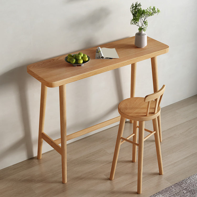 Modern Style Rectangle Bar Table 1/2/3 Pieces Pine Solid Wood Counter Table