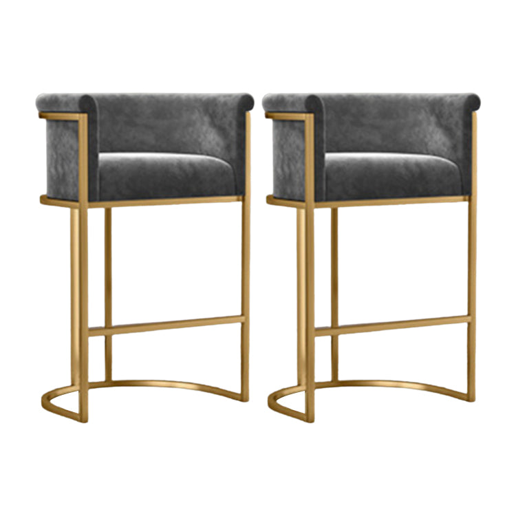 Round Stone Bistro Set 1/2/3/5 Pieces Glam Gold Base Table and Stools