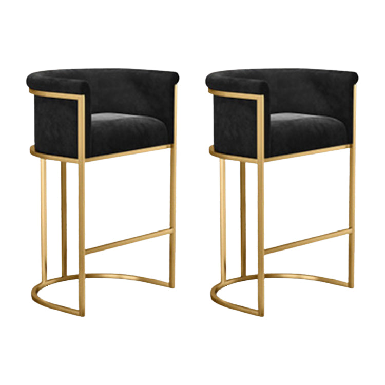 Round Stone Bistro Set 1/2/3/5 Pieces Glam Gold Base Table and Stools