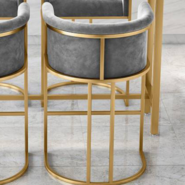 Round Stone Bistro Set 1/2/3/5 Pieces Glam Gold Base Table and Stools