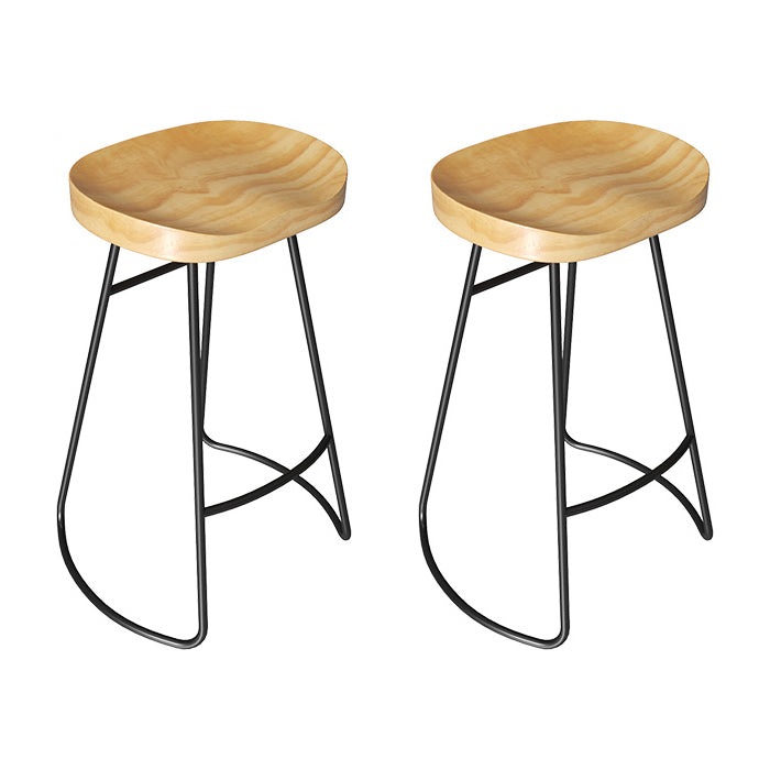 Modern Counter Height Pub Set 1/2/4/7 Pcs Solid Wood Top Bar Table and Bar Stools