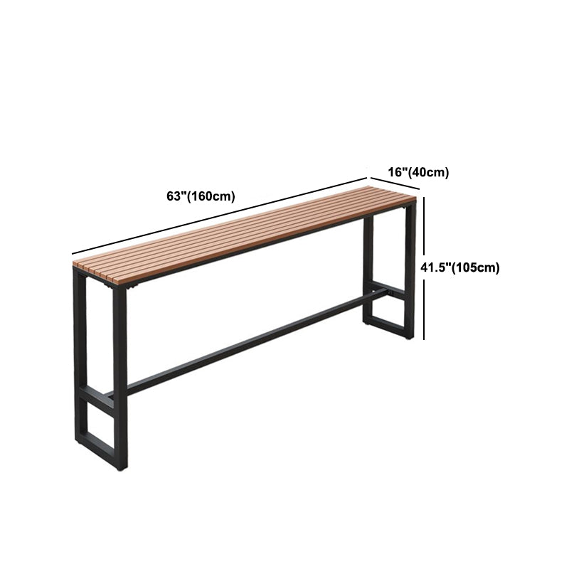 Luxurious Rectangle Wooden Bar Table Set 1/5 Pieces Counter Table with High Stools
