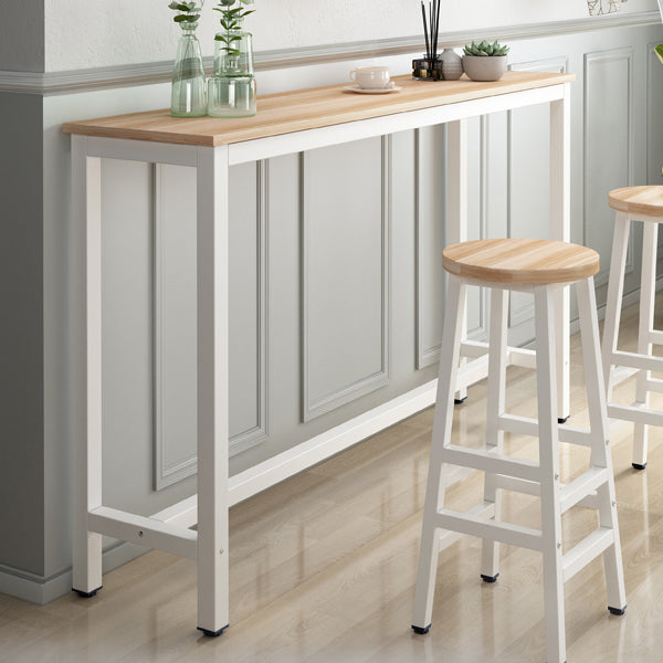 Industrial Rectangle Bar Table Set 1/2/3 Pieces Wood Counter Table for Indoor