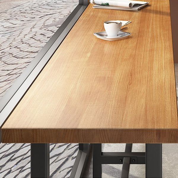 Modern 1/7 Pieces Bar Table Set Rectangle Wood Counter Table for Milk Tea Shop