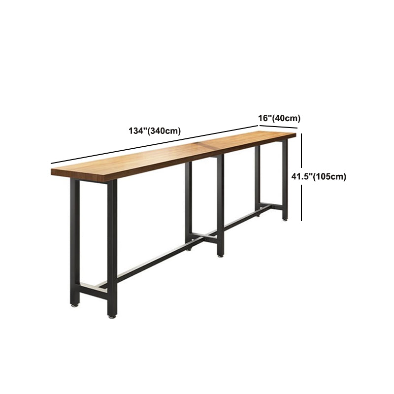 Modern 1/7 Pieces Bar Table Set Rectangle Wood Counter Table for Milk Tea Shop