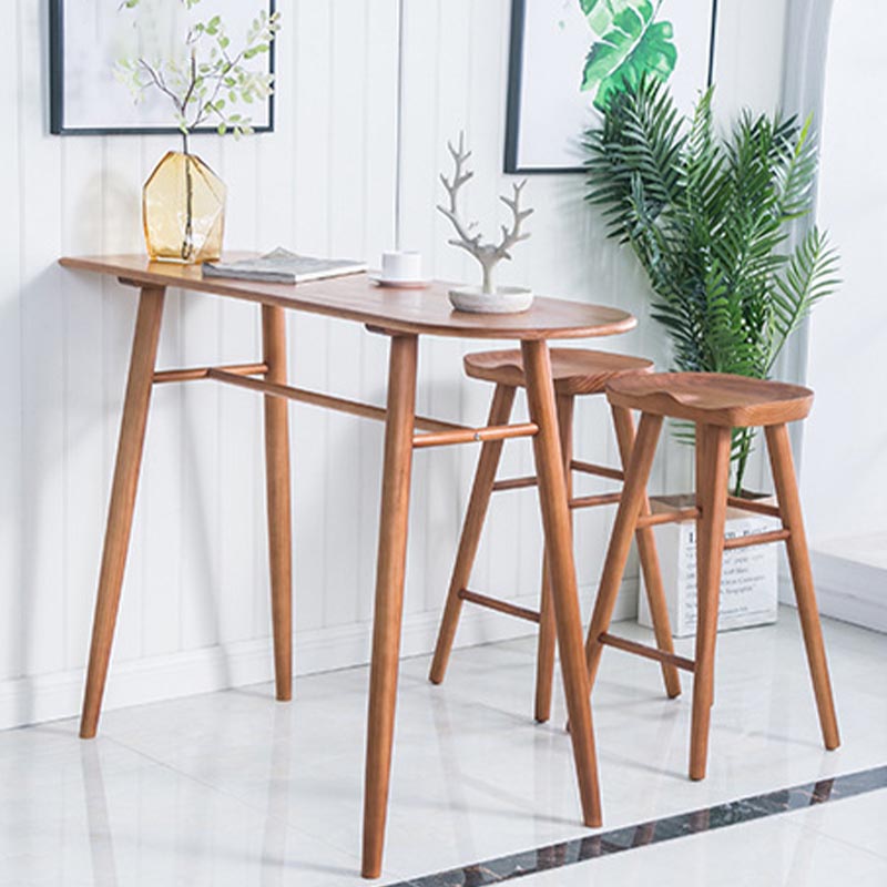 Solid Wood 1/2/3 Pieces Table and Stool Set Modern Indoor Counter Height Set