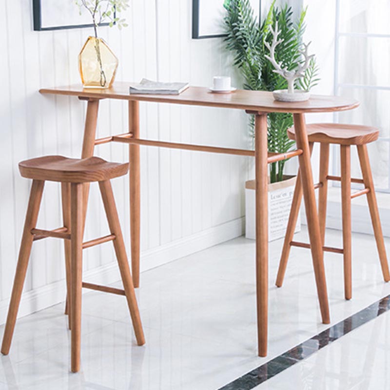 Solid Wood 1/2/3 Pieces Table and Stool Set Modern Indoor Counter Height Set