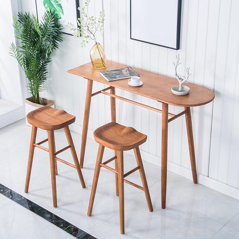 Solid Wood 1/2/3 Pieces Table and Stool Set Modern Indoor Counter Height Set