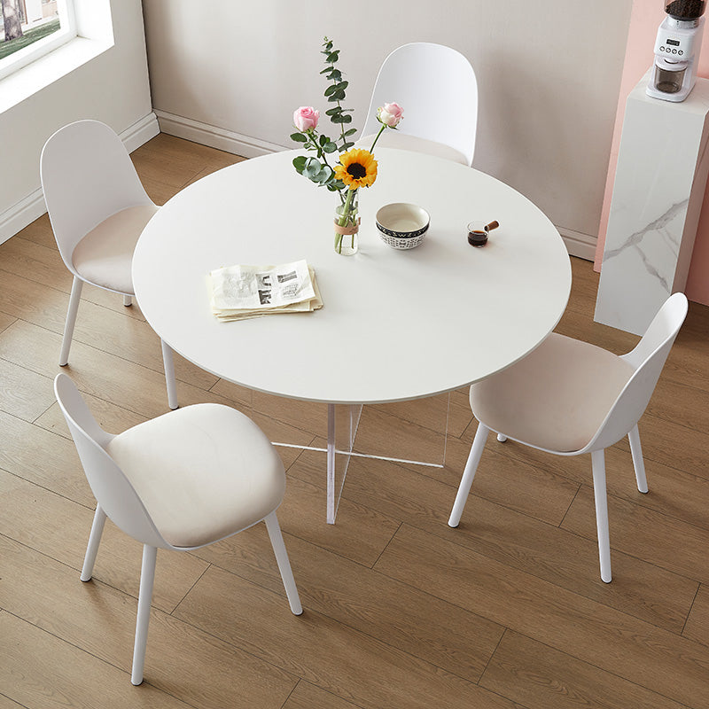 Modern 1/3/4/5 Pieces Dining Set Round Stone Dining Table for Dining Room