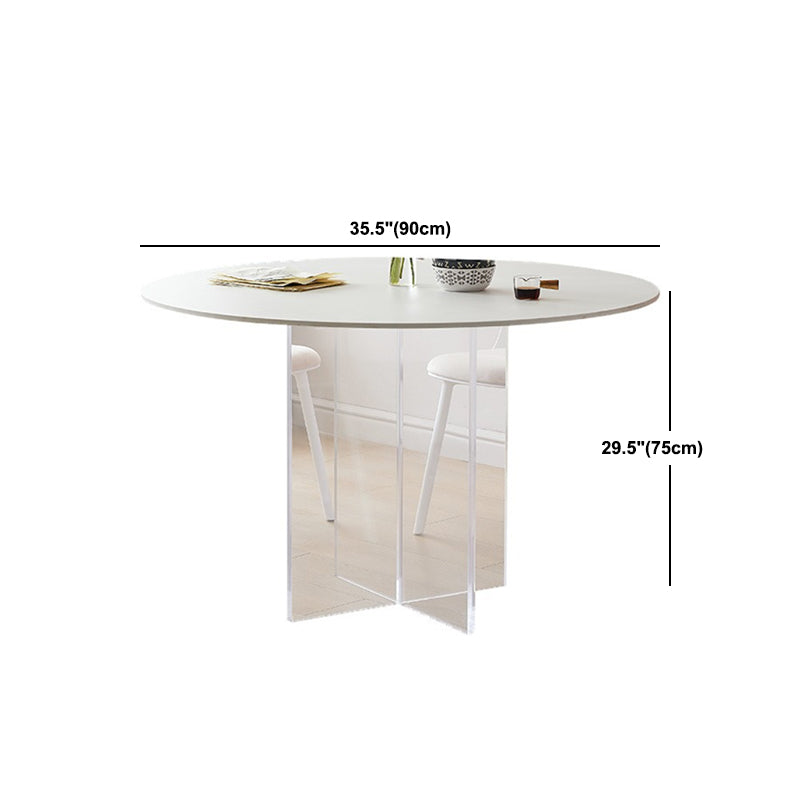 Modern 1/3/4/5 Pieces Dining Set Round Stone Dining Table for Dining Room