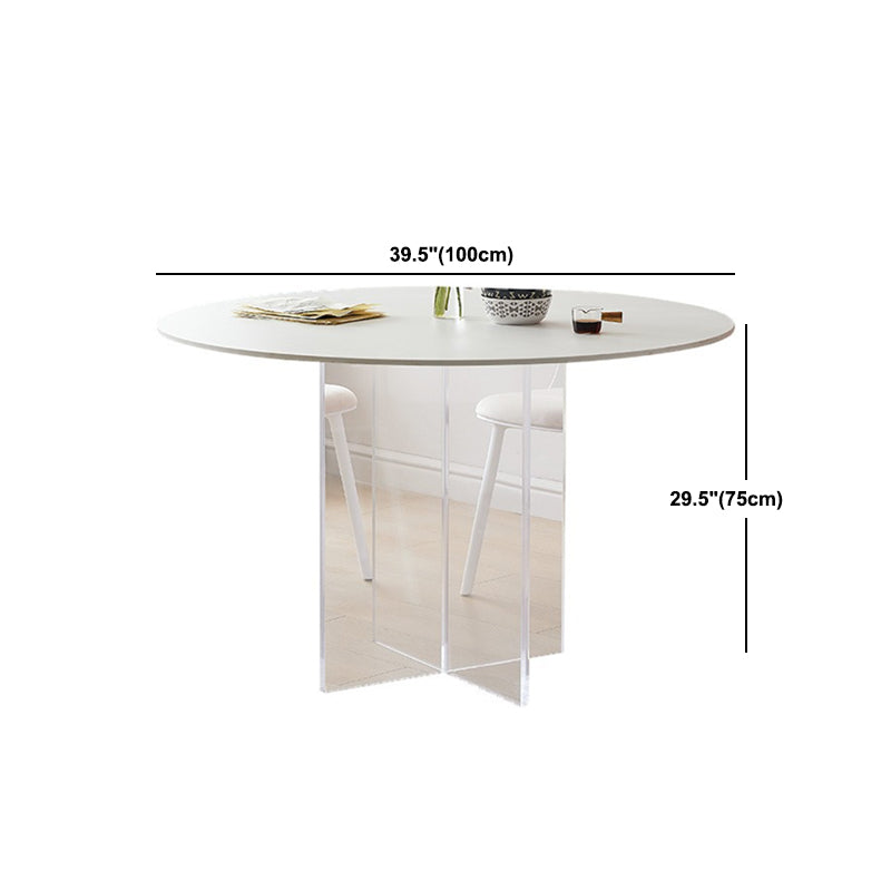 Modern 1/3/4/5 Pieces Dining Set Round Stone Dining Table for Dining Room