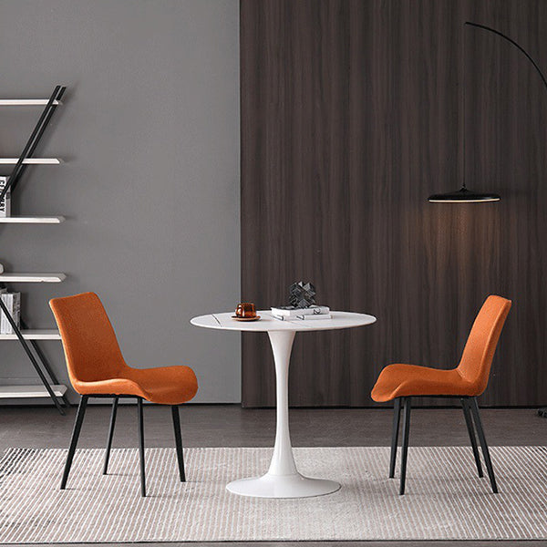 Modern Round Dining Set Stone 1/2/5 Pieces Dining Furniture in Matte Finish for Indoor