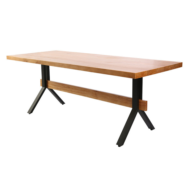 Modern 1/2/3/7 Pieces Dining Set Solid Wood Trestle Indoor Dinette Set