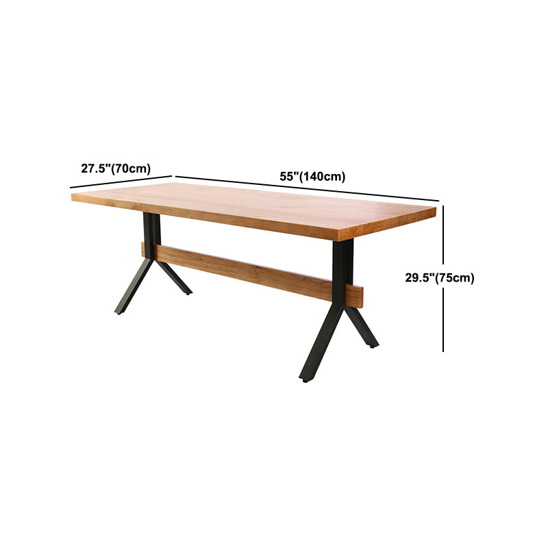 Modern 1/2/3/7 Pieces Dining Set Solid Wood Trestle Indoor Dinette Set
