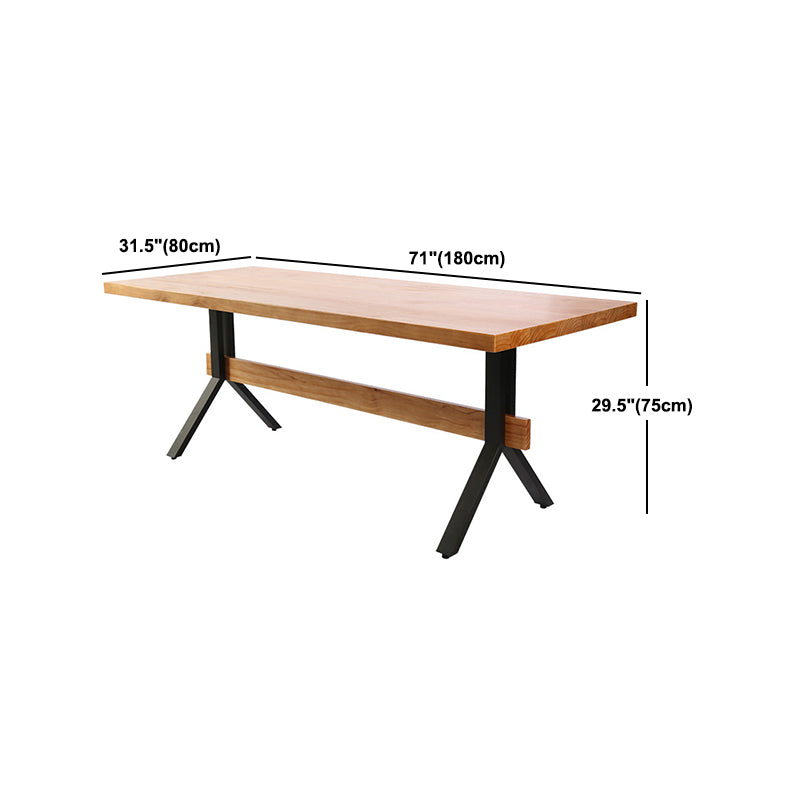 Modern 1/2/3/7 Pieces Dining Set Solid Wood Trestle Indoor Dinette Set