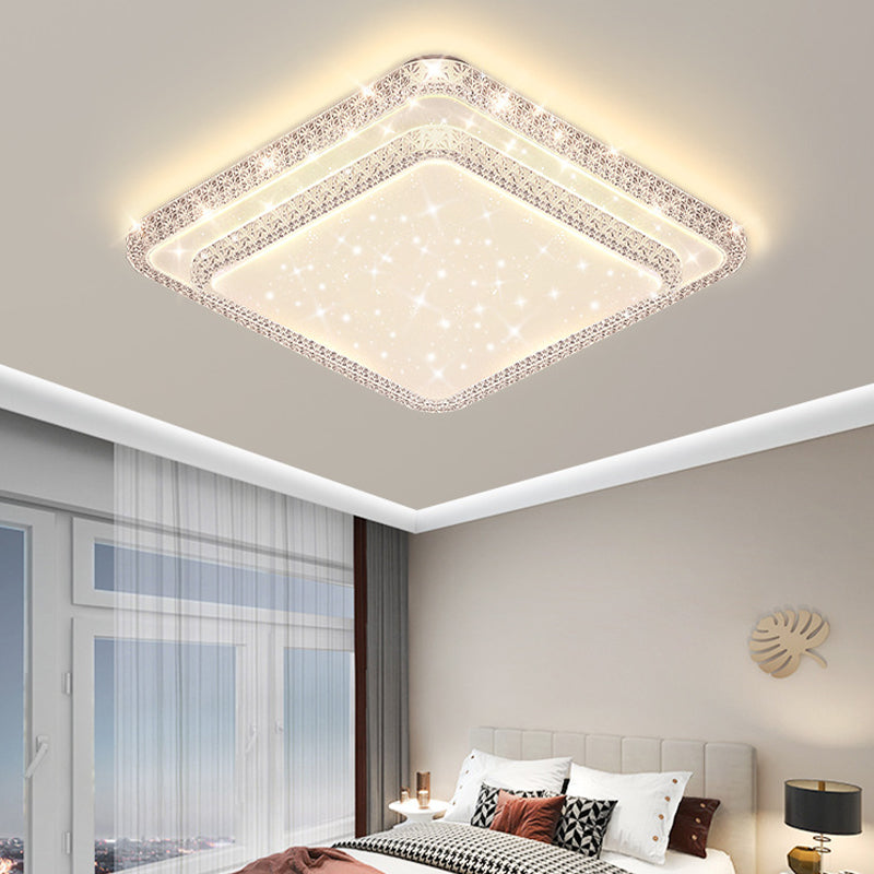 Contemporary Ceiling Light Multi-Layer LED Flush Mount Light for Living Room