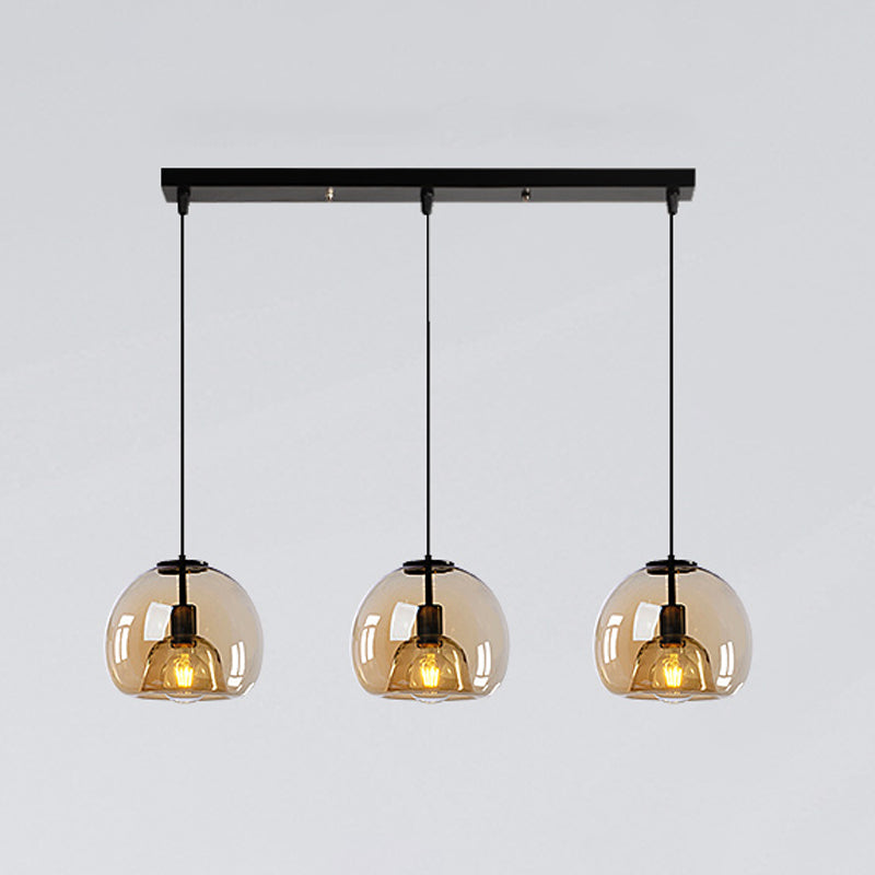 Glass Kitchen Island Pendant Modern Ceiling Fixture for Dining Room
