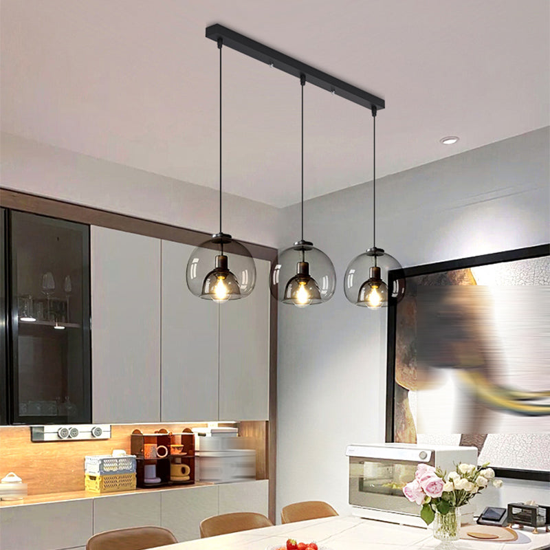 Glass Kitchen Island Pendant Modern Ceiling Fixture for Dining Room