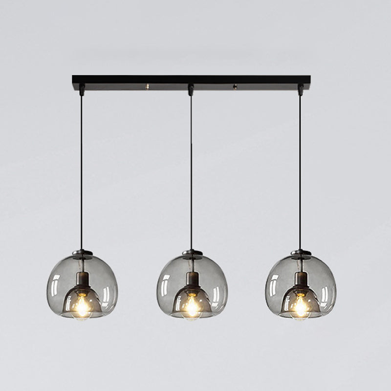 Glass Kitchen Island Pendant Modern Ceiling Fixture for Dining Room