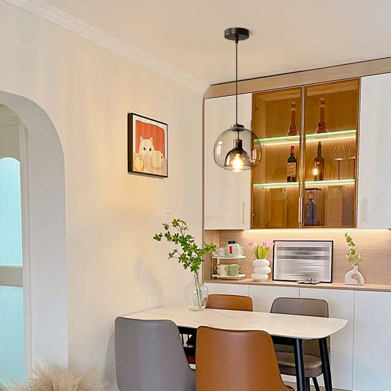 Glass Kitchen Island Pendant Modern Ceiling Fixture for Dining Room