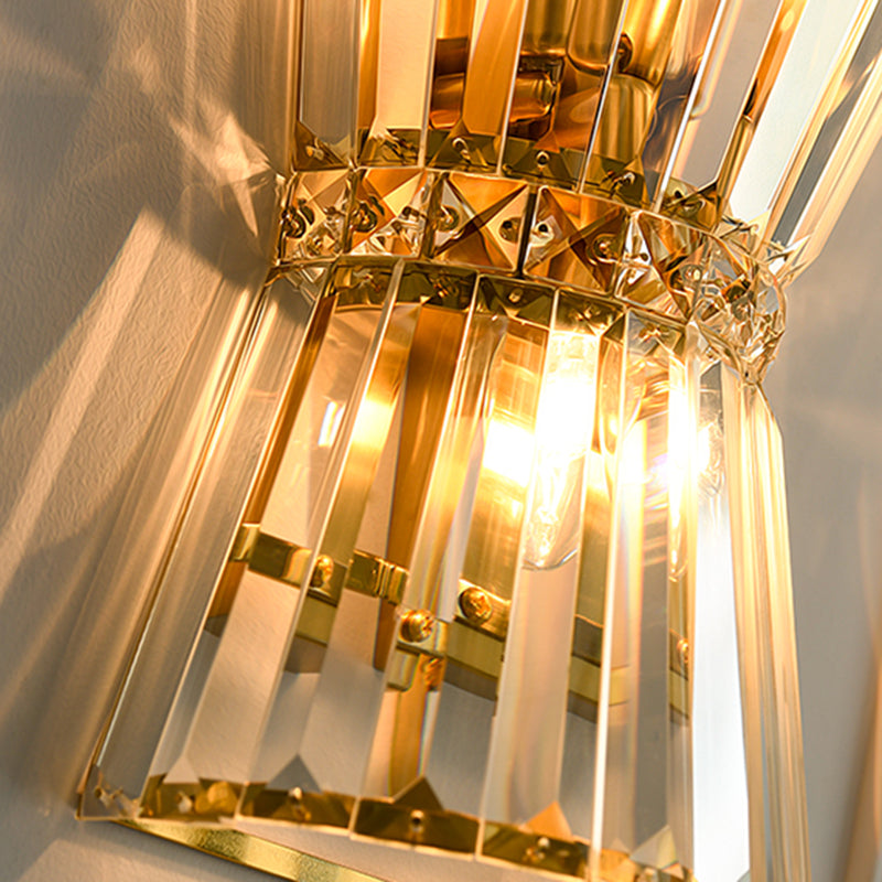 Geometric Shape Crystal Wall Light Modern 2 Lights Wall Light Sconce