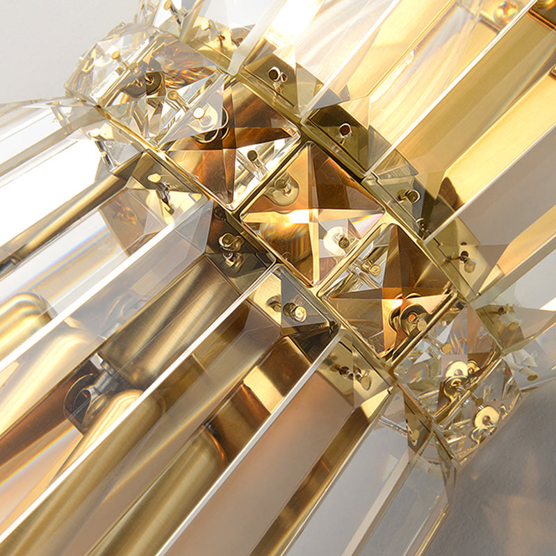 Geometric Shape Crystal Wall Light Modern 2 Lights Wall Light Sconce