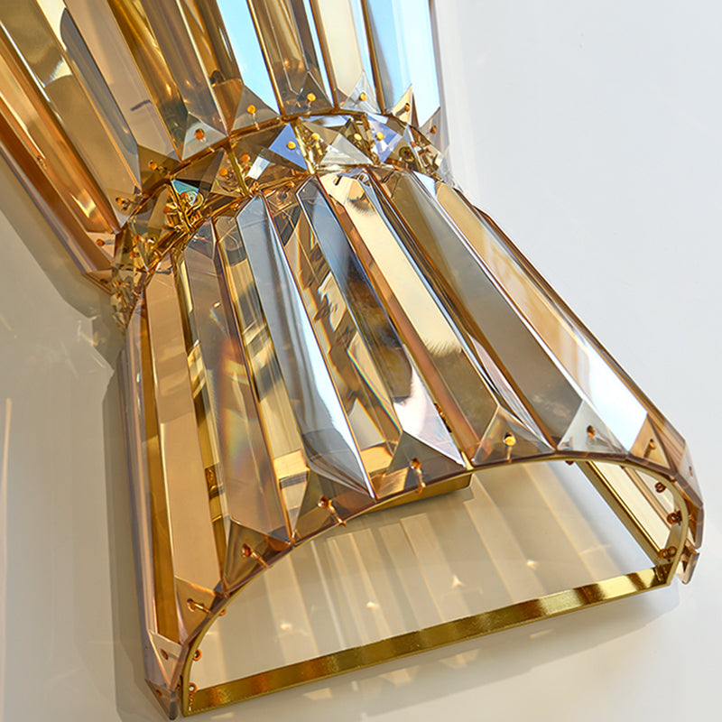 Geometric Shape Crystal Wall Light Modern 2 Lights Wall Light Sconce