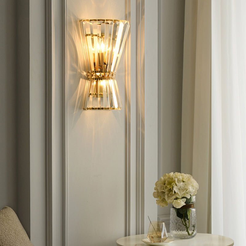 Geometric Shape Crystal Wall Light Modern 2 Lights Wall Light Sconce