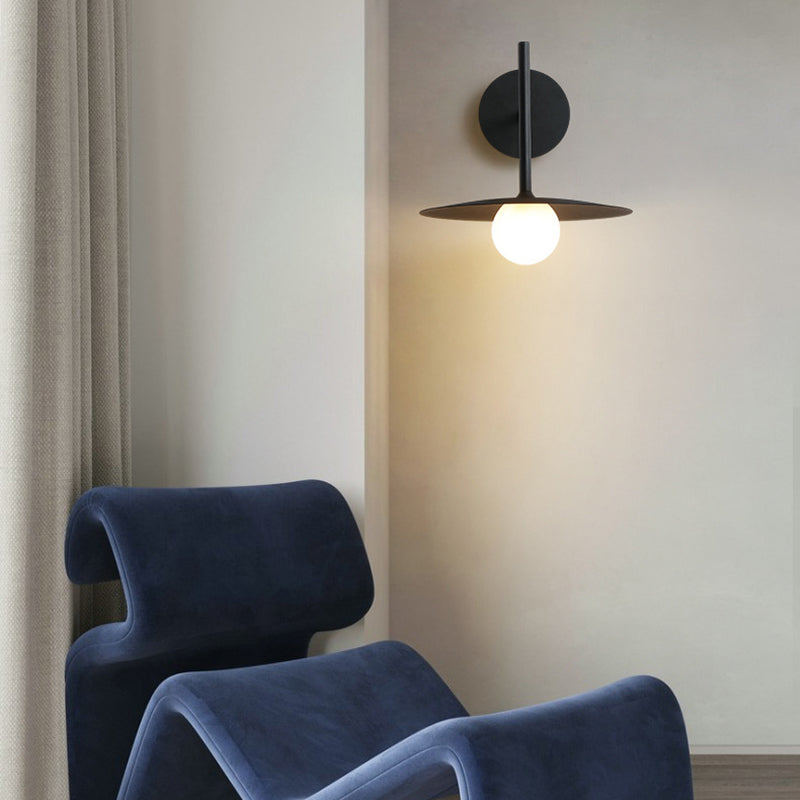 Metal Round Shape Wall Light Nordic Macarons Style 1-Light Wall Light Sconce
