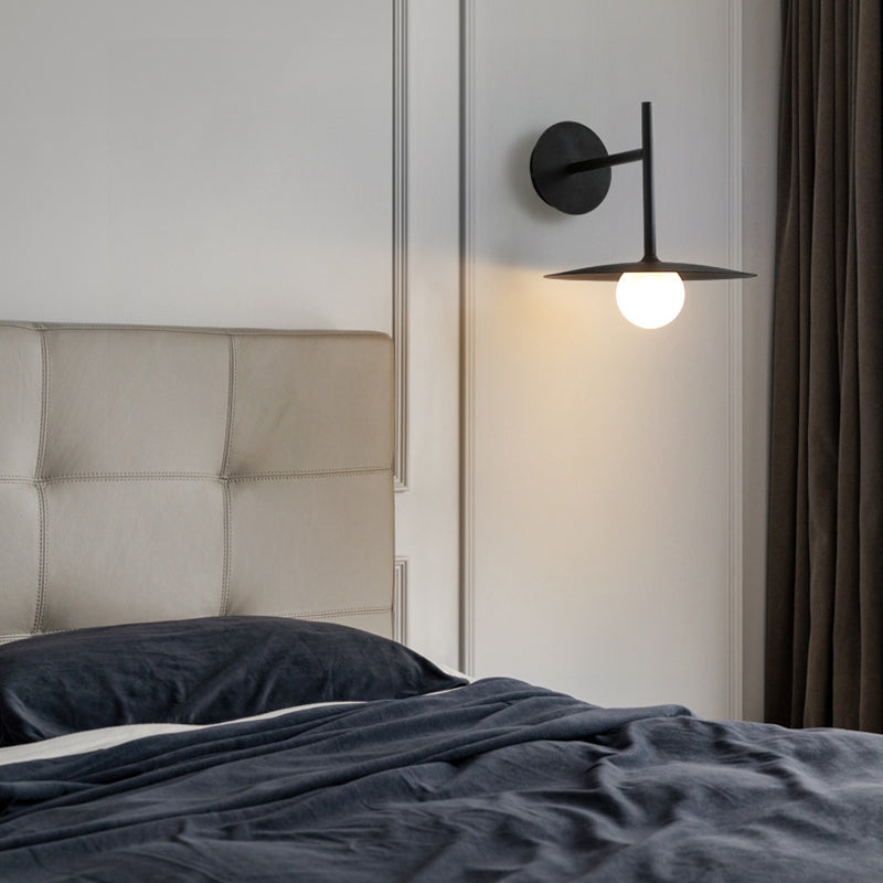 Metal Round Shape Wall Light Nordic Macarons Style 1-Light Wall Light Sconce