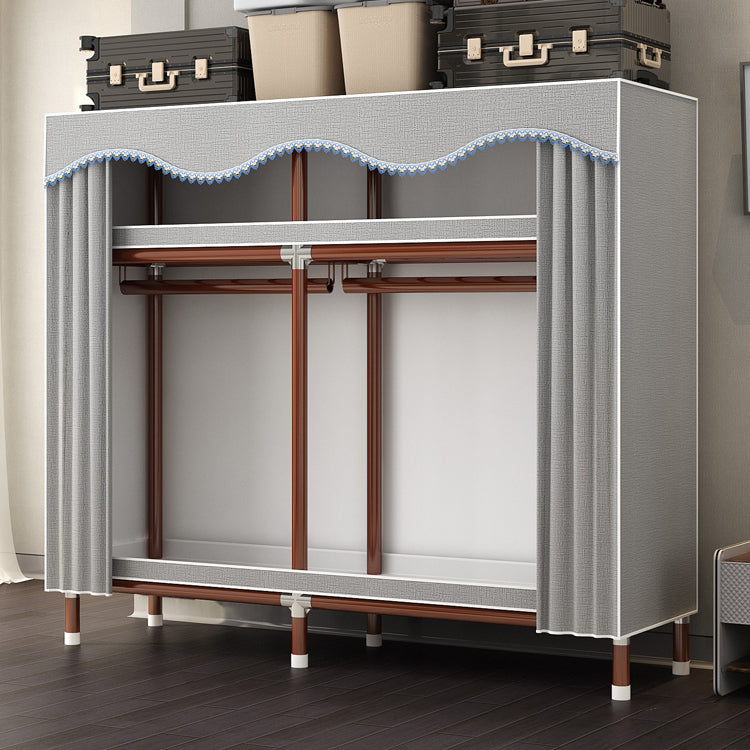 Modern Style Wardrobe Armoire Steel Frame Wardrobe for Bedroom