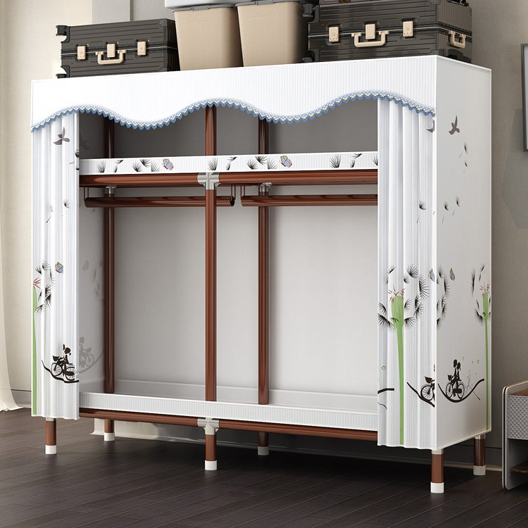 Modern Style Wardrobe Armoire Steel Frame Wardrobe for Bedroom