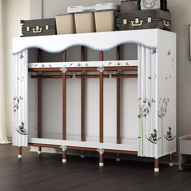 Modern Style Wardrobe Armoire Steel Frame Wardrobe for Bedroom