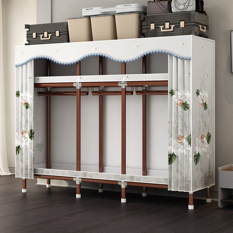 Modern Style Wardrobe Armoire Steel Frame Wardrobe for Bedroom