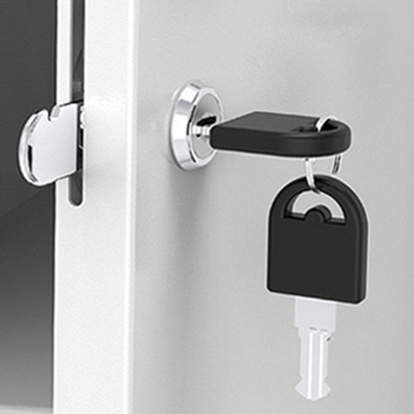 Modern Grey Storage Cabinet with Hinged Door Metal Cabinet for Bathroom