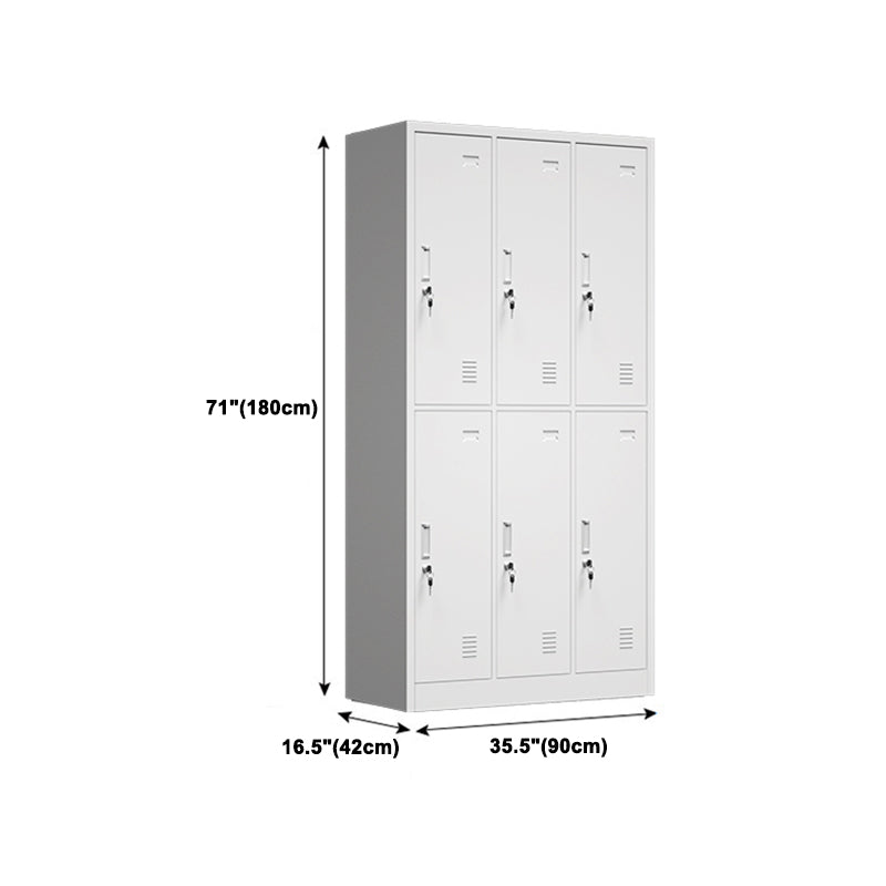 Modern Grey Storage Cabinet with Hinged Door Metal Cabinet for Bathroom