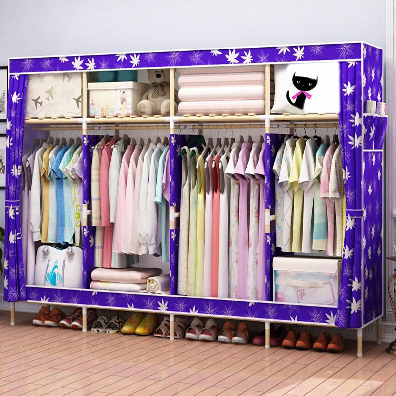 Modern Style Wardrobe Armoire Meringue Wood Frame Wardrobe,67"L x 17.7"W x 67"H